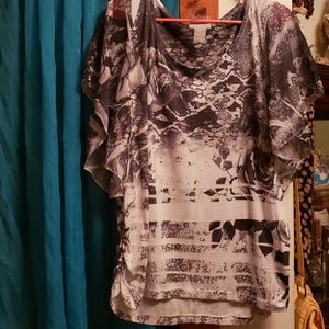 Black and white print shirt